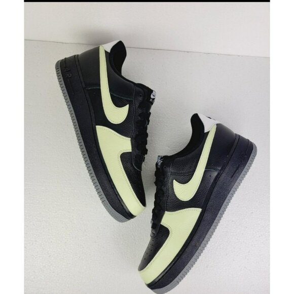 9.5 MEN'S NIKE AIR FORCE ONE AF1 BLACK / LIME GRAY DN4162-891 - Picture 1 of 6